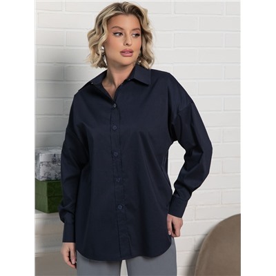 Рубашка хлопковая Рина (темно-синяя) Б15224-53М