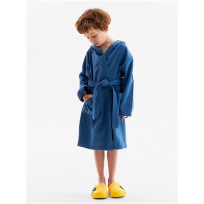 Халат детский «Экономь и Я», размер 34, хлопок 100%, синий