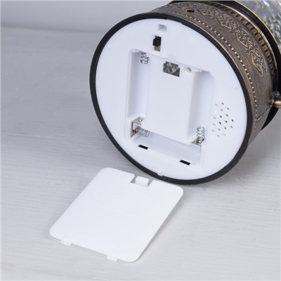 Светодиодная фигура «Фонарь с детьми и ёлкой» 15×30×12.5 см, пластик, батарейки ААх3 (не в комплекте), USB, свечение тёплое белое