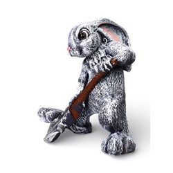 Садовая фигура из полистоуна «Заяц с лопатой», 30×18×35 см