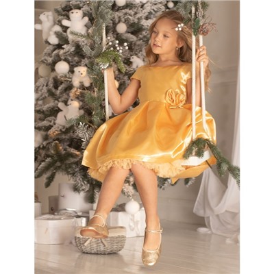 Платье для девочки «Регина», рост 122 см, цвет медовый крем