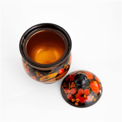 Набор кухонных принадлежностей «Земляничка», 6 предметов: 2 доски, 3 банки, подставка, дерево, хохлома