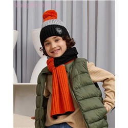 XQ 9 XD 9 Комплект для мальчика флис (колпак+шарф) (52-54)