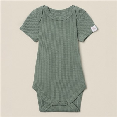 Набор боди 2 шт. SL HOME, рост 62-68 см, бежевый, оливковый