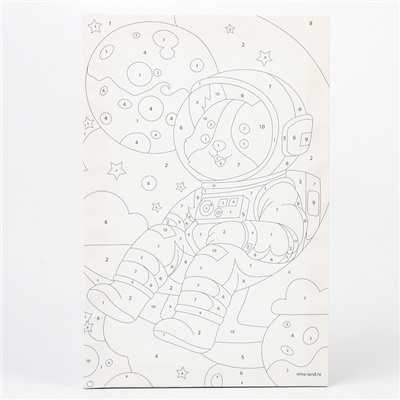 Картина по номерам для детей на холсте с подрамником «Корги космонавт», 20×30 см