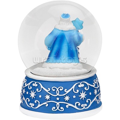 Новогодний сувенир Снежный шар "Дедушка Мороз" d=6,5см