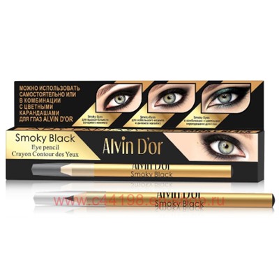 Alvin D`or Карандаш для глаз Smoky Black 1.1г p-18