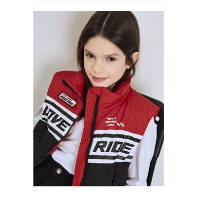 Жилет текстильный с полиуретановым покрытием для девочек PLAYTODAY, 1242631