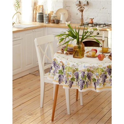 Скатерть «Этель» Provence, d=150 ±3 см, 100% хлопок, саржа 190 г/м²