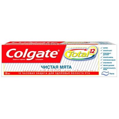 Colgate зубная паста Тотал 12 Чистая мята 75 мл