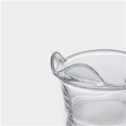 Кувшин Paşabahçe Bistro, 1 л, стекло, белая крышка, прозрачный