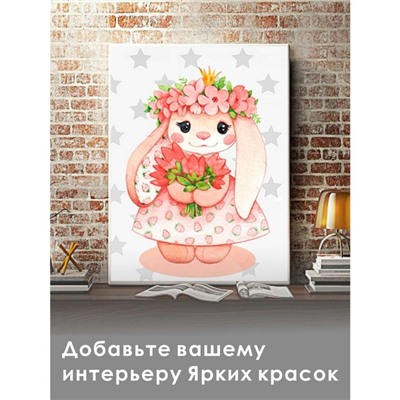 Алмазная мозаика «Зайка в венке», 15×20 см