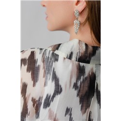 Блузка  4411/02/Молочный, черный