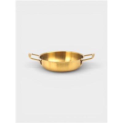 УЦЕНКА Сотейник 20 см, h=6, толщина 1 мм, 201 сталь, цвет золото
