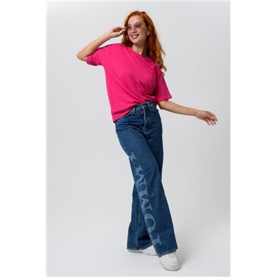 Футболка оверсайз женская 14415/1 (Фуксия)