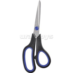 Ножницы канцелярские "Titanium" 19 см, лезвия из нержавеющей стали с титановым покрытием, двухцветные прорезиненные кольца, в картонном блистере