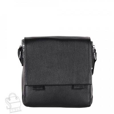 Сумка мужская кожаная 8877H black Heanbag