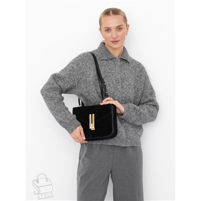 Сумка женская кожаная 1045MF black Polina&Eiterou