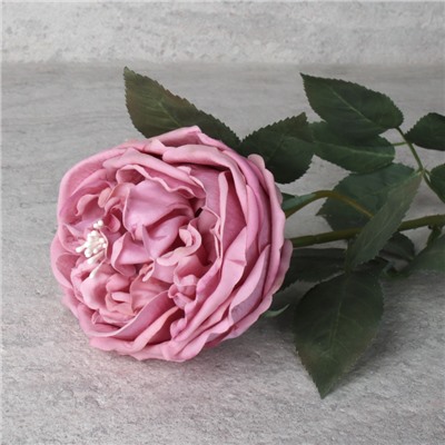 Цветок искусственный Пионовидная роза 59 см нежно сиреневый / GR-005 /уп 12/144/силикон