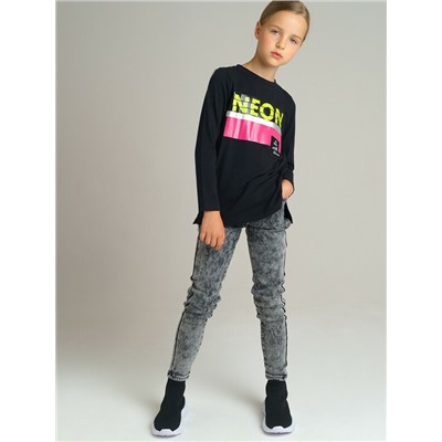 Джинсы, утепленные флисом, для девочки