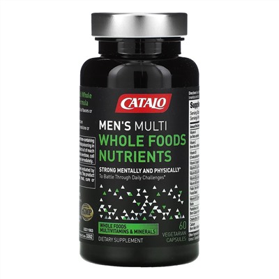 Catalo Naturals, Men's Multi, мультивитамины из цельнопищевой питательной смеси для мужчин, 60 вегетарианских капсул
