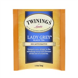 Twinings, Lady Grey, черный чай, без кофеина, 20 чайных пакетиков, 40 г (1,41 унции)