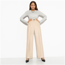 Брюки из экокожи, Модный захват (beige)