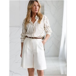 Шорты-бермуды с защипами