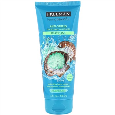 Freeman Beauty, Feeling Beautiful, антистрессовая маска из глины, минералы Мертвого моря, 175 мл (6 жидк. унций)