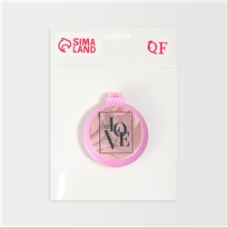 Расчёска массажная LOVE, складная, с зеркалом, d=6.5 см, МИКС