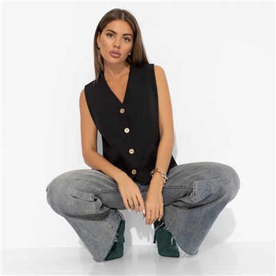 Жилет из костюмной ткани, Залог успеха (black)