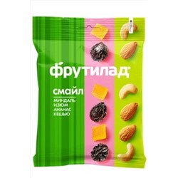 Смесь фруктово-ореховая "Смайл" (миндаль, кешью, изюм, цукаты) 50г ЭКОПРОДУКТЫ, 1190992