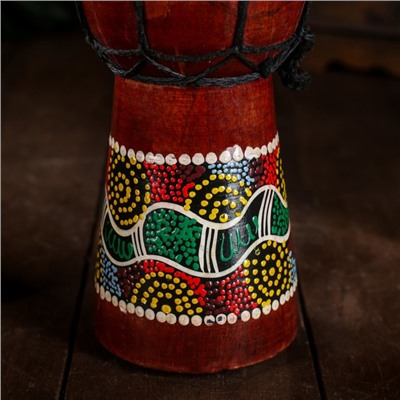 Сувенирный музыкальный инструмент «Барабан Джембе цветочный узор», 11×11×20 см, МИКС