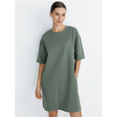 Omsa Платье OmD 3741С Платье-туника женское OVERSIZE кор/рук, CO+EL