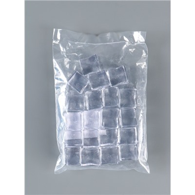 Декор искусственный лёд из пластика «Льдинка», 27 мм, набор 20 шт., 330 г, прозрачный