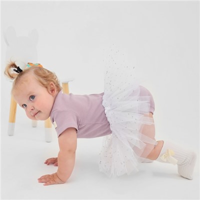 Юбка детская «Крошка Я. Звездочки», 17 см, белая