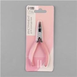Тонкогубцы с зазубринами, для рукоделия, 12×6.5 см, розовые