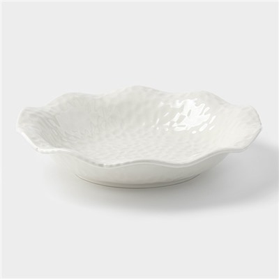 Тарелка десертная «Воздушность», 500 мл, d=23 см, керамика, белая