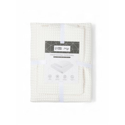 Банные полотенца LoveLife Waffle stone, 2 шт.: 100×150, 50×100 см, хлопок 100%