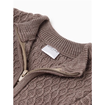 Джемпер детский вязаный MINAKU, цвет кофейный, рост 68-74 см