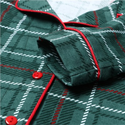 Пижама новогодняя женская (рубашка, брюки) KAFTAN Green mood, размер52-54