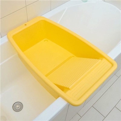 УЦЕНКА Таз со стиральной доской 34 л 75×46×20 см прямоуг, цвет МИКС