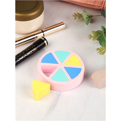 Спонж для макияжа набор 6 штук / GESSIE-7 /уп 20/250/726820