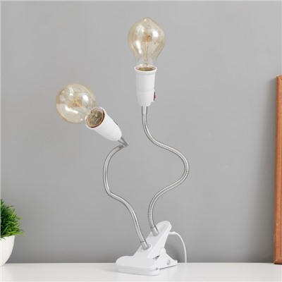 Настольная лампа «Синди дуо» 2×15 Вт Е27 белый 3×3×40 см RISALUX