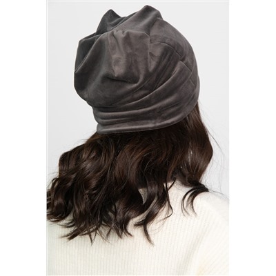 Комплект шапка шестиклинка и снуд (серая) ШШС7-23М