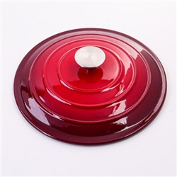 40621 Кастрюля чугун 3,8 л эмаль/покрытие красная MB (х2)