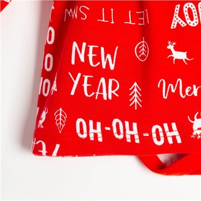 Платье - боди для девочки «Крошка Я» Joy, рост 86-92 см, красное