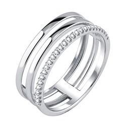 Кольцо из серебра куб.циркон., Л-11871