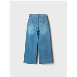 Брюки текстильные джинсовые для девочек