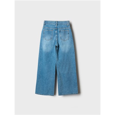 Брюки текстильные джинсовые для девочек